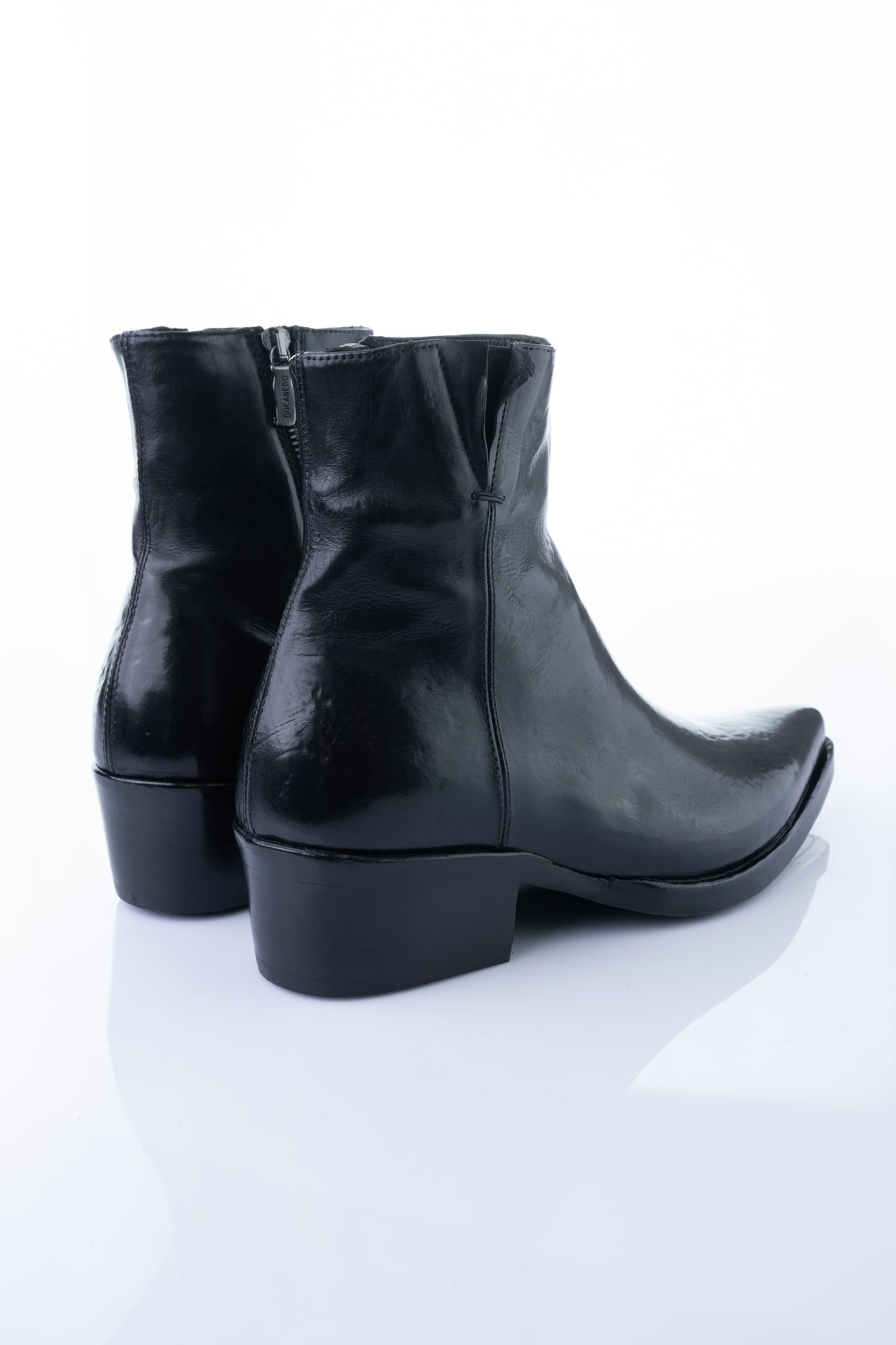 Ducanero A2483 – Black Leather Zip Boot