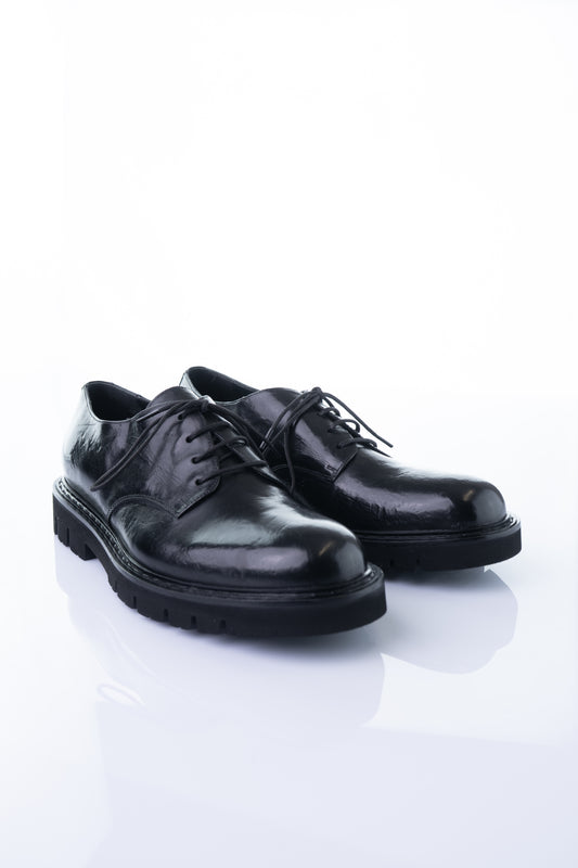 Ducanero A2929 – Black Leather Chunky Derby