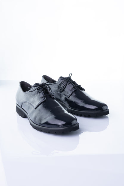 Viola Fonti 1474 – Black Textured Glossy Derby